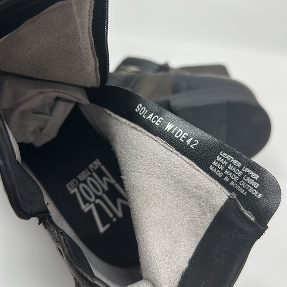 Miz Mooz Solace Boots Leather Ankle Boots Booties Zip Up Black Size Size 11 Wide - Picture 7 of 9